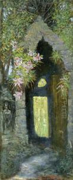 Orchideentor In Angkor Wat - view 1