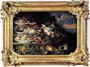 Nature Morte Aux Coupes De Fruits Et Aux Cobayes