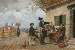 The Draper In The Village by Friedrich von Puteani