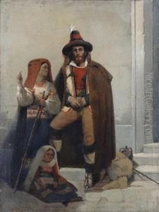 Famiglia Di Pastori by Arthur Georges Baron Von Ramberg: