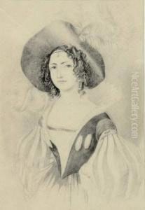 Junge Frau In Altdeutscher Tracht. 1836 by Arthur Georges Baron Von Ramberg: