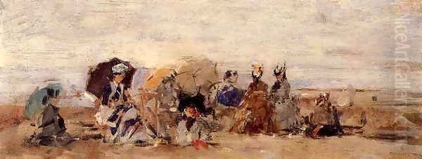 Trouville Beach Scene 1874 - view 1