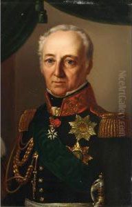 Portrait Of King Johann Of Saxony by Ferdinand Von Raysk