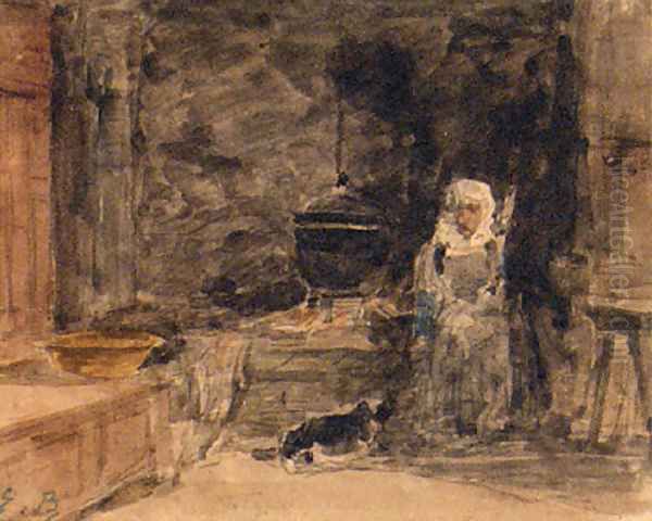 An Elderly Lady In A Kitchen - view 1