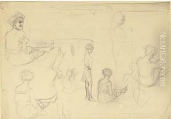 Studies Of A Female Figure - view 1