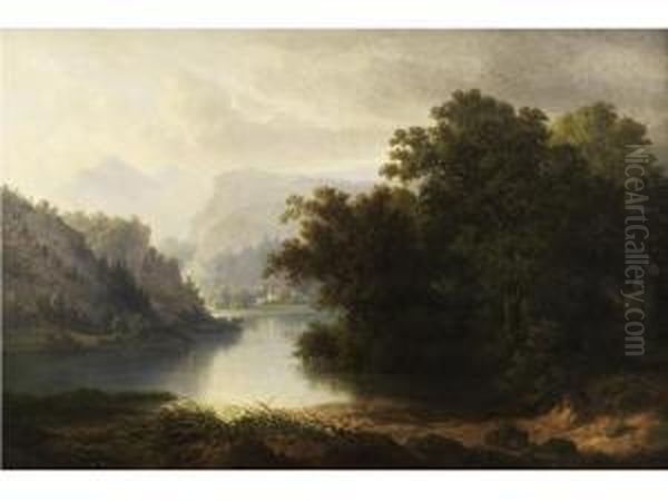 Grosse Alpenlandschaft Mit Bergsee - view 1
