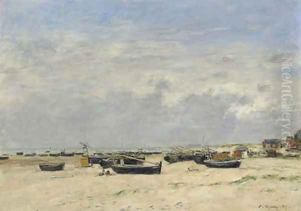 Berck, barques echouees sur la plage - view 1