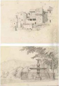 An Italian Mountain Village by Johann Martin Von Rohden