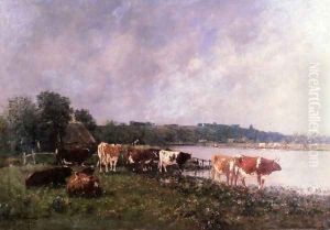 Cows on the Banks of the Touques 1880