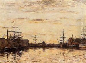 Fecamp the Basin 1883 by Eugene Boudin