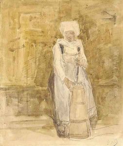 La baratteuse by Eugene Boudin