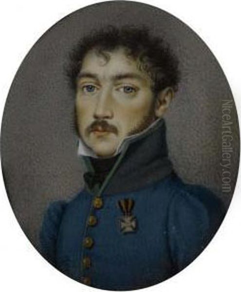 Oval Half-length Portrait Of An Officer - view 1