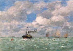 Le charbonnier anglais en vue de Trouville
