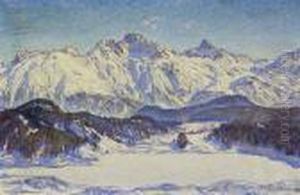 Winterlandschaft Bei St. Moritz by Carl Albert Von Salis-Soglio