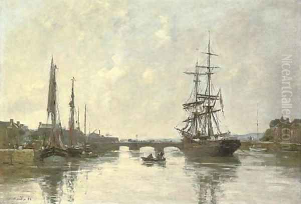Le pont sur la Touques à Trouville - view 1
