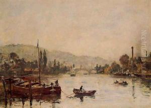 Rouen View from the Queen's Way 1895 by Eugene Boudin