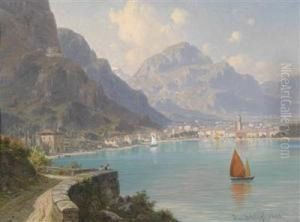 Scene From Ticino by Josef Von Schlogl