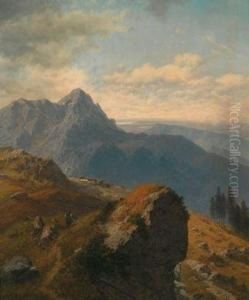 Aussicht Von Der Hohen Kampe In Die Bairische Ebene Und Auf Den Chiem-see