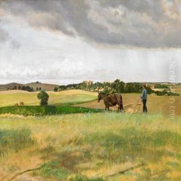 Motiv Fra Omegnen Af Soro. I Baggrunden Landsbyen Pedersborg - view 1