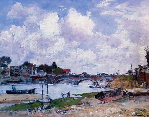 The Bridge over the Toques at Deauville 1895 - view 1