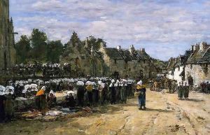 The Lock at Trouville 1894 by Eugene Boudin