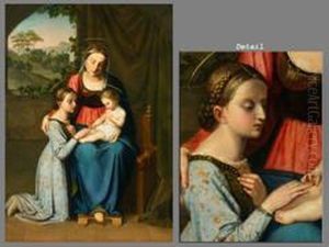 Mystische Vermahlung Der Hl. Katharina by Johann von Schraudolph