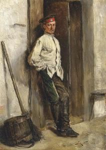 An Austrian Soldier by Alfred Von Schrotter