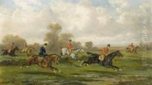 Zwei Jagdgesellschaften. Gegenstucke. by Alfred Von Schrotter