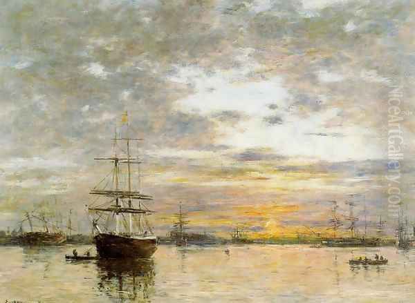 The Port of Dieppe 1888 - view 1