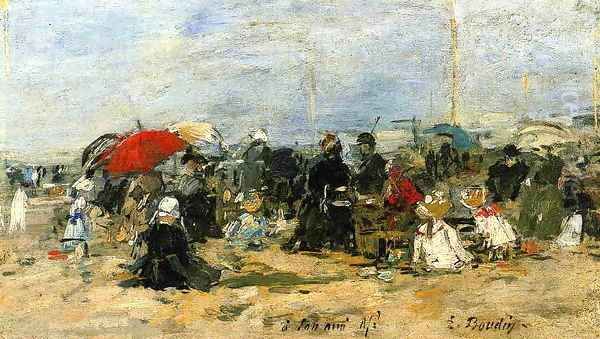 Trouville Beach Scene 1883-1887 - view 1