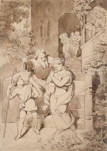 Die Verstosung Der Hagar by Moritz Ludwig von Schwind
