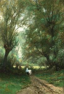 Peasants In A Landscape, A Pair by Frederik Von Seggeren