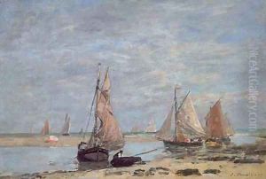 Voiliers aux environs de Trouville