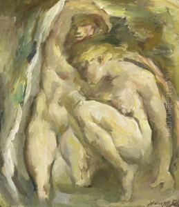 Two Nudes by Alexander Leo Von Soldenhoff