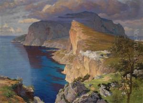 Idealised Representation Of The Villa Jovis On The Island Of Capri - view 1