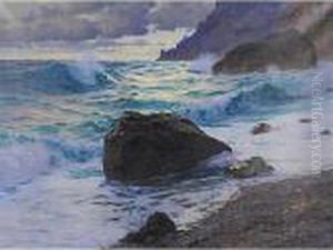 Onde Sugli Scogli by Paul von Spaun