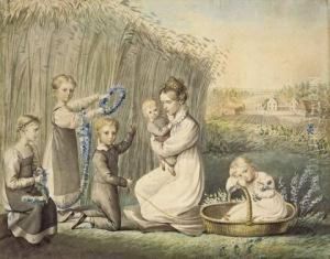 Emilie Von Kugelgen Mit Ihren Kindern