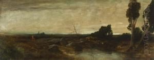 Herbstliche Landschaft by Toni, Anton Von Stadler