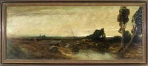 Abend Im Erdinger Moos by Toni, Anton Von Stadler