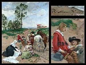 Kutschen-passagiere Bei Der Rast by Robert Von Steiger
