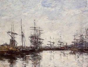 Deauville the Basin 1880 by Eugene Boudin