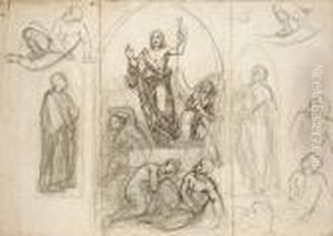 Christus Als Salvatormundi by Edward Jakob Von Steinle