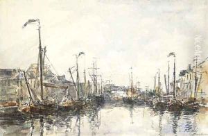 Le bassin à Bruxelles by Eugene Boudin