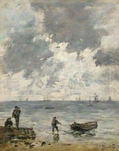 Le Havre La mer au soleil couchant by Eugene Boudin