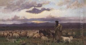Evening On The Puszta by Otto Karl Kasimir Von Thoren