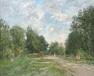 Le Parc Cordier à Trouville by Eugene Boudin