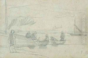 Les Pecheurs by Eugene Boudin