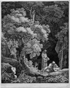 Zwei Monche In Kontemplation by Carl Von Vittinghoff