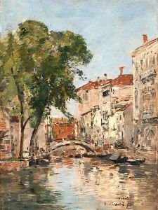 Petit canal Venise by Eugene Boudin