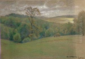 Pastoral Landscape by Hans Richard Von Volkmann